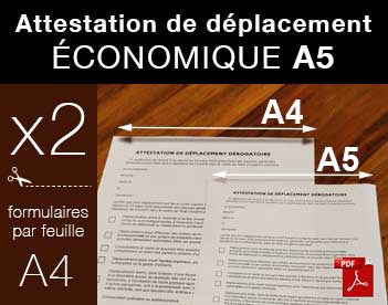 attestation derogatoire A5